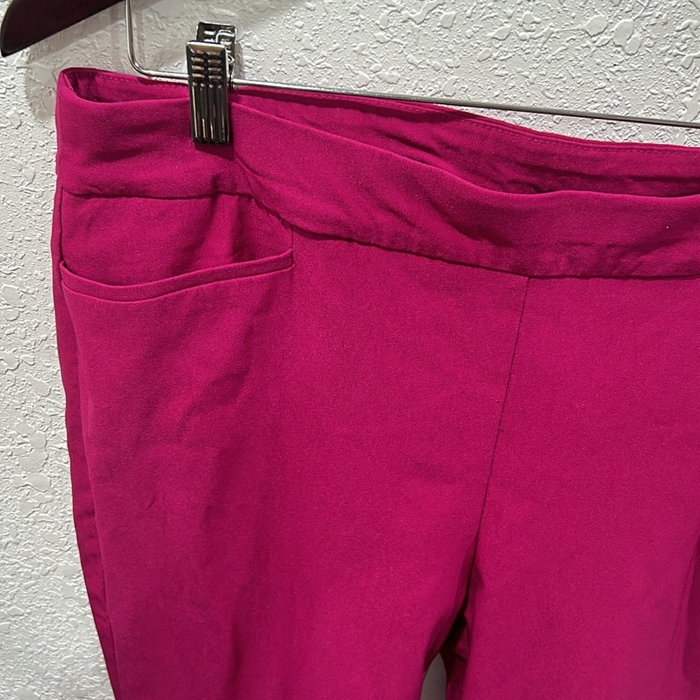 CHICOS dark fuchsia bottoms size 2 GUC - Picture 5 of 10